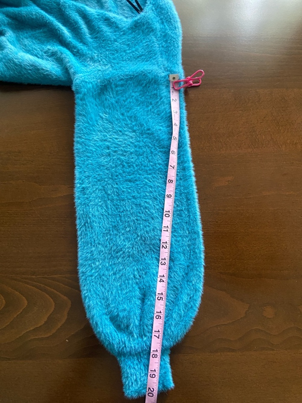 2/$20*  Teal Fuzzy Women's Sweater with Twist Knot. Forever 21, Sz M. NWT - Picture 7 of 11